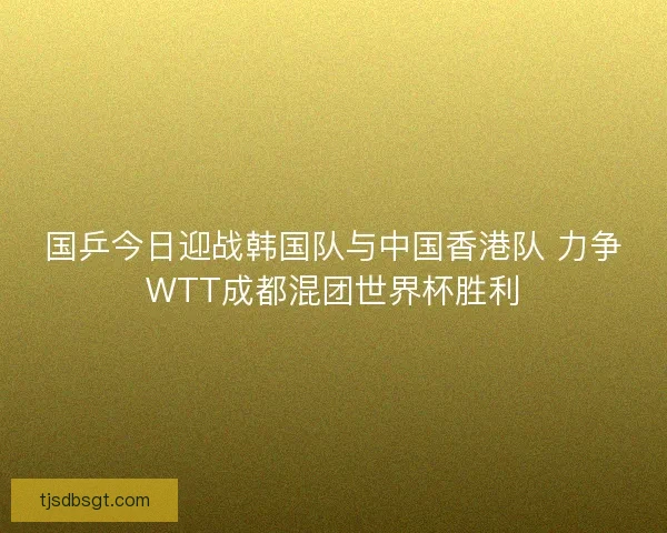 国乒今日迎战韩国队与中国香港队 力争WTT成都混团世界杯胜利